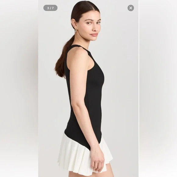 Port de bras Swan tennis Dress Black / Chantilly - Picture 4 of 5